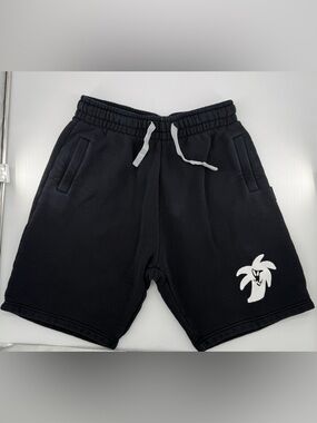 Palm Angels Black Logo Athletic Shorts